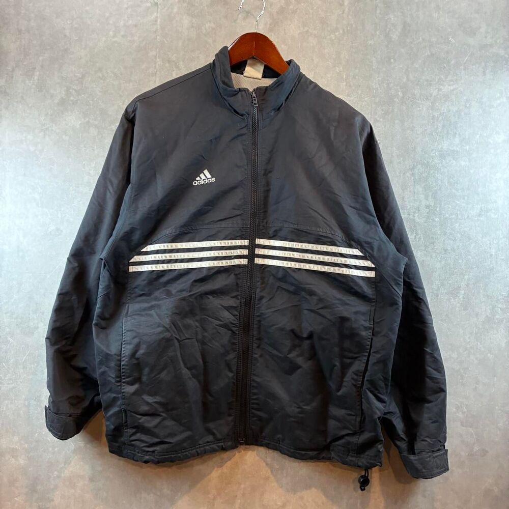 Adidas Men's Black and Grey Jacket